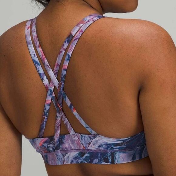 LULULEMON Energy Bra in Atmospheric Purple Multi size 4 Luxtreme Stretch - Picture 3 of 9